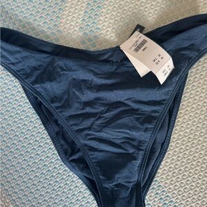 Navy Blue Shimmering Bikini Bottom